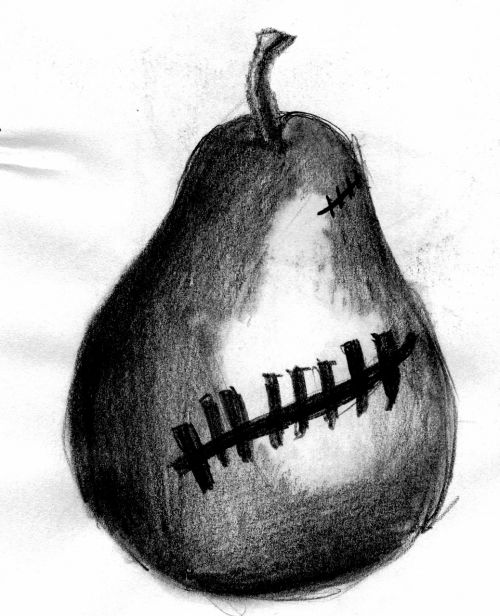 pear drawing pencil