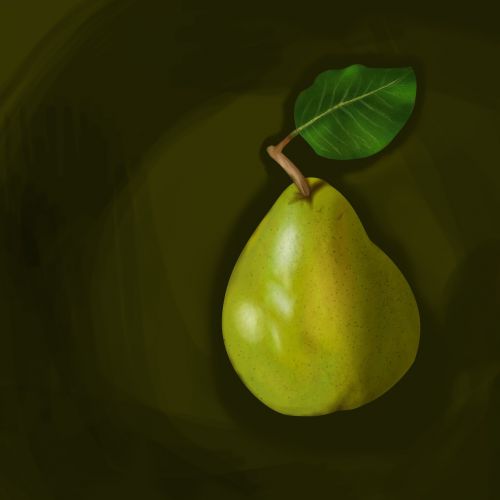 pear painting fruits