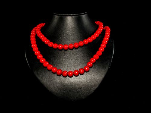 pearl necklace wood pearl necklace red jewellery