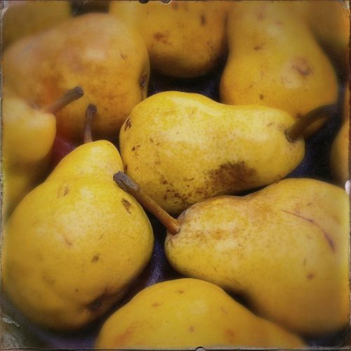 pears fruit yellow