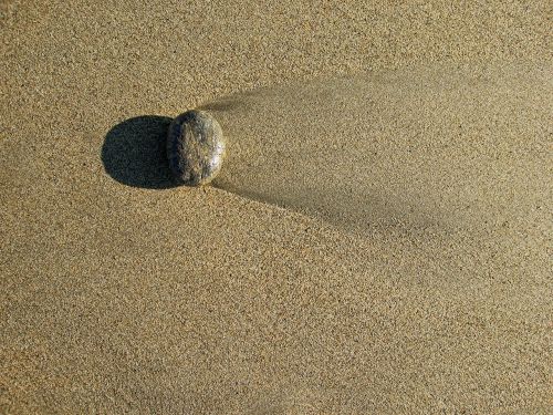 pebble sand beach