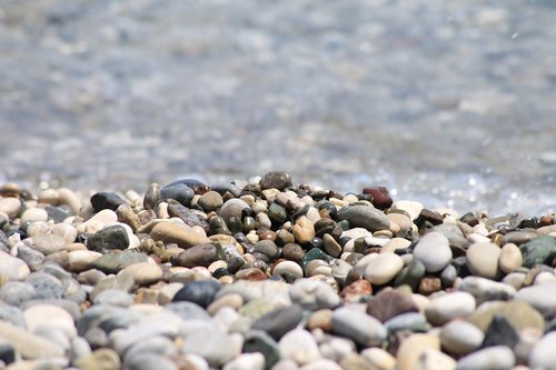 pebbles  sea  coast