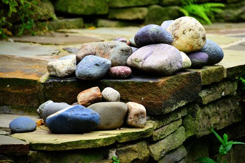 pebbles  stones  coloured