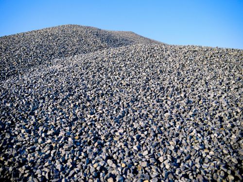 pebbles mountain sky