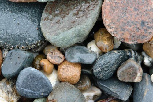 pebbles nature sea