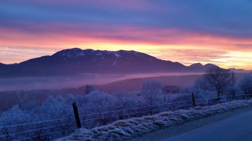 peca mountains slovenia winter