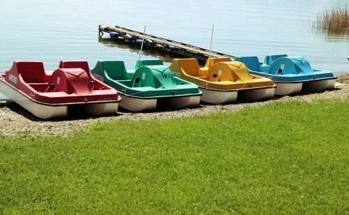 pedal boat boot colorful