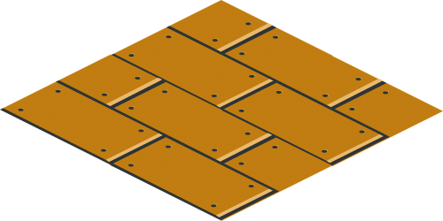 peg boards tile diamond shape