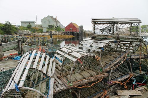 peggy's cove lobster traps wharf