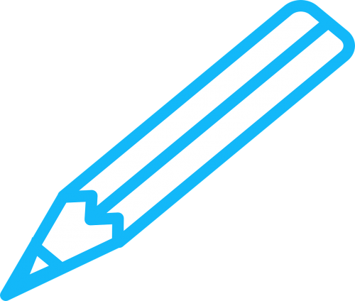 pen blue pencil