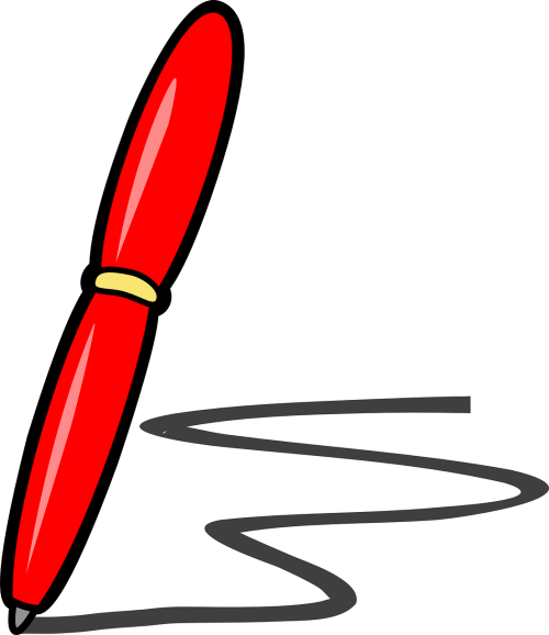 pen ballpoint red