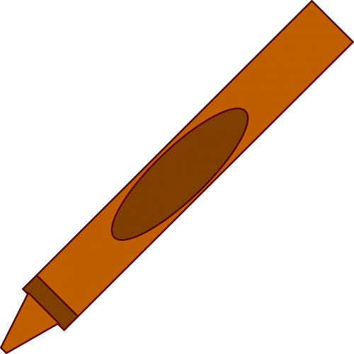 pen crayon brown