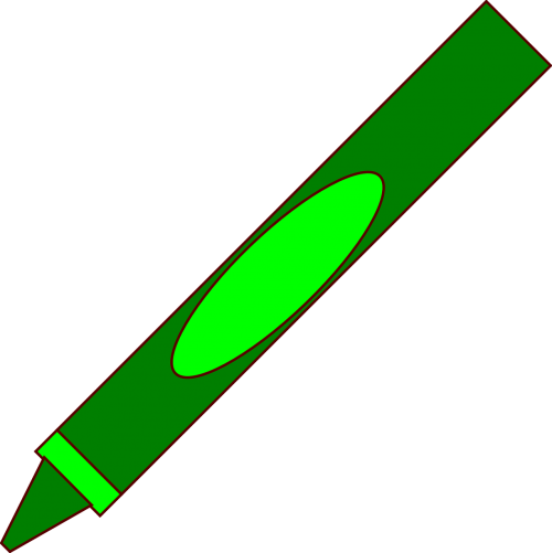 pen crayon green