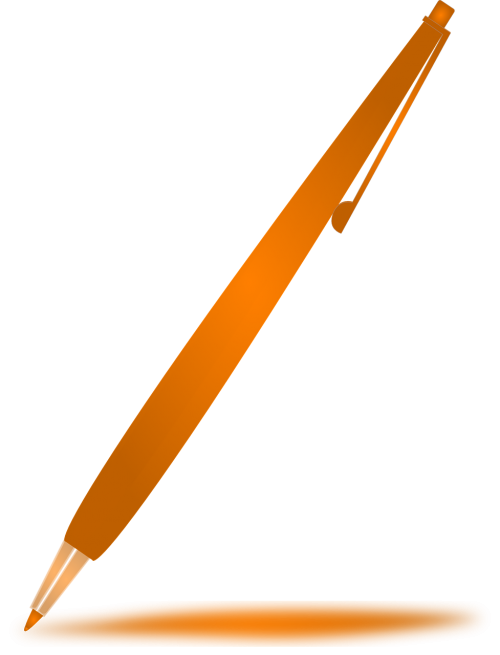 pen pencil orange