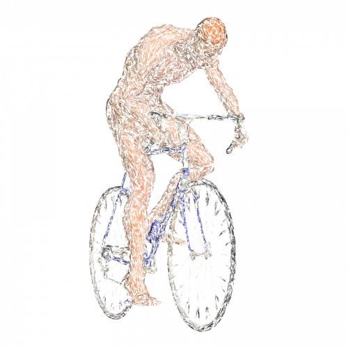 Pen Sketch Cyclist