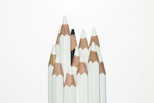 pencil black white