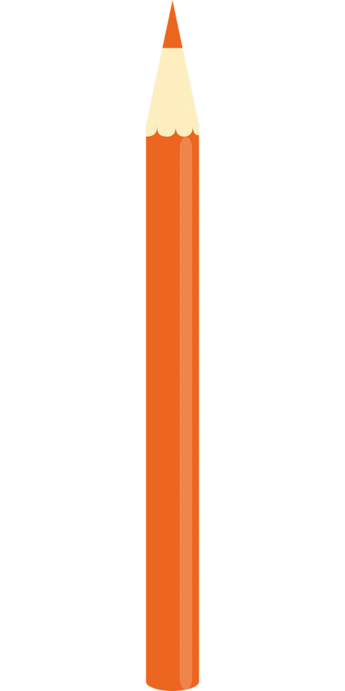 pencil color orange
