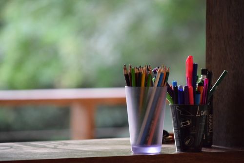 pencil table wood