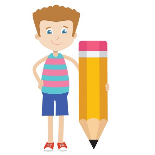 pencil to write boy