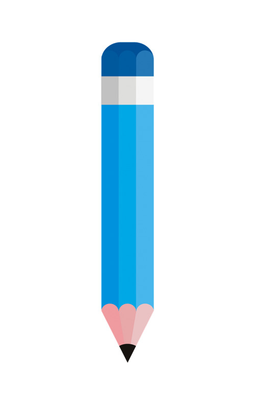 pencil blue stationery