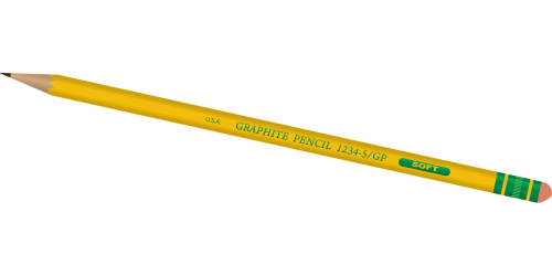 pencil yellow writing