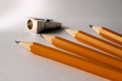 pencils pencil sharpener tips on