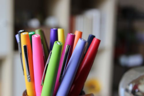 pencils pens colors
