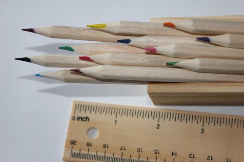 pencils case coloured