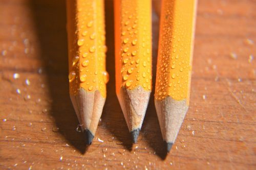 pencils desk wood