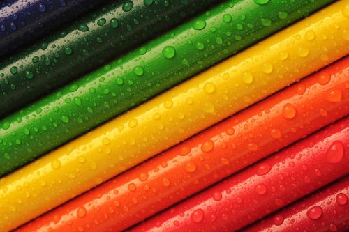 pencils crayons colourful