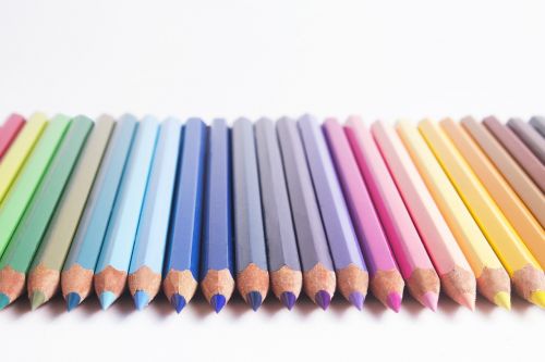 pencils colors pastels