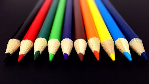 pencils colors rainbow