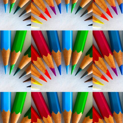 Pencils Abstract Seamless Pattern