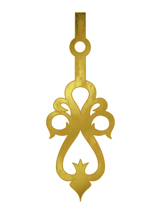 pendulum clock golden