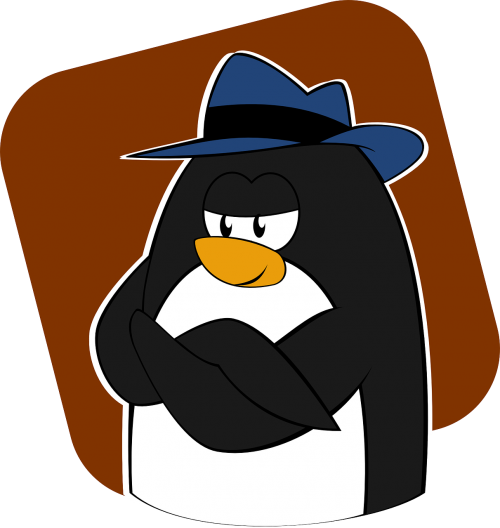 penguin animal fedora