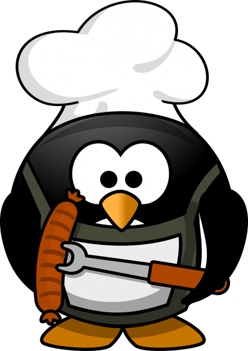 penguin barbecue animal