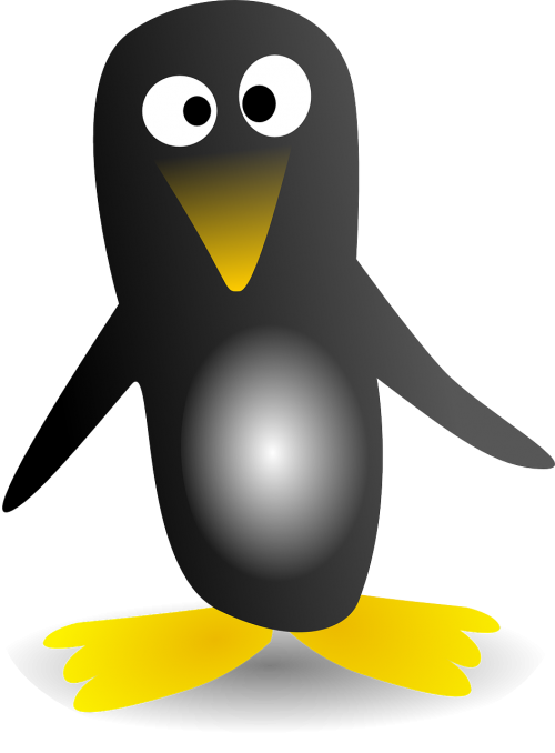 penguin black yellow