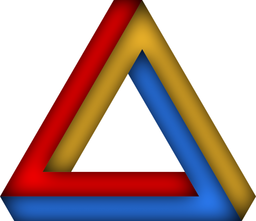 penrose triangle the impossible triangle optical deception