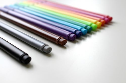 pens colour pencils colorful