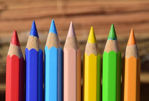 pens colored pencils colorful
