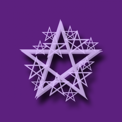 pentacle purple wicca