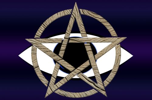 pentagram eye background