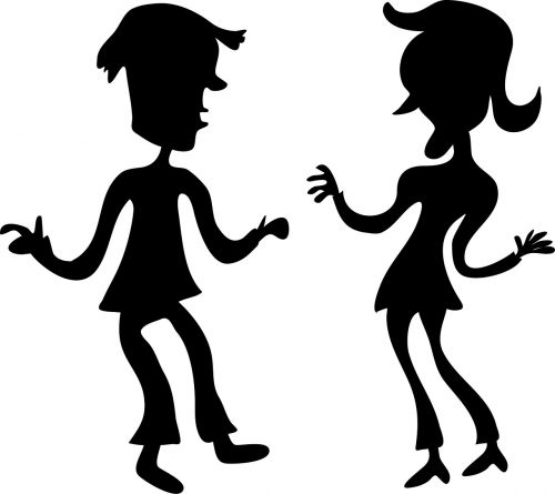 people silhouettes cartoon
