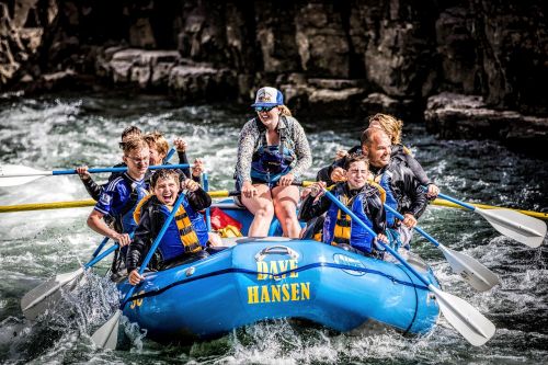 people white water rafting