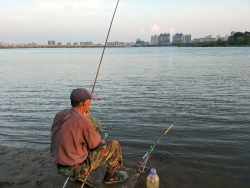 people the old man fishing