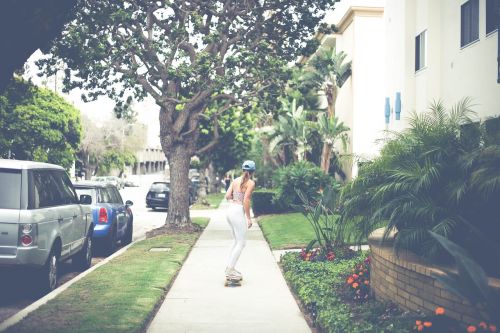 people girl skateboarding