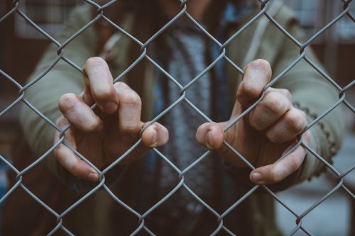 people hand fence