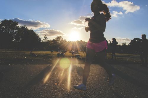 people woman jogging