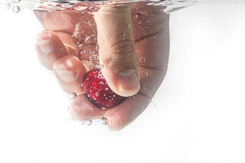 people hand water