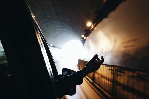 people hand tunnel